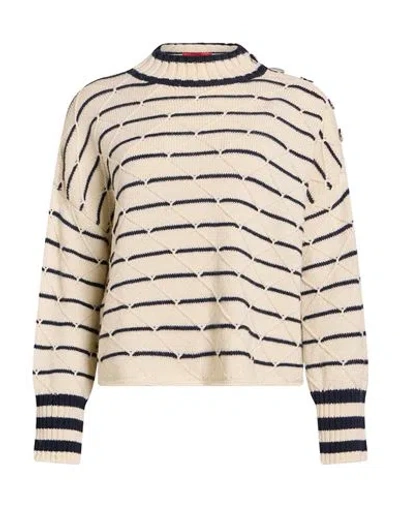 Max & Co . Woman Turtleneck Cream Size S Virgin Wool, Polyester In White