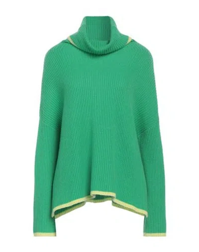 Max & Co . Woman Turtleneck Green Size S Cashmere