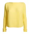 Max & Co Wool-alpaca-blend Ribbed Sweater In Yellow