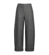 Max & Co Wool-blend Barrel Trousers In Gray