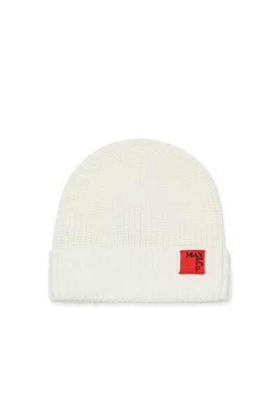 MAX & CO BERRETTO BEANIE IN MISTO LANA CON PATCH