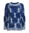 Max & Co Wool-blend Crew-neck Sweater In Blue