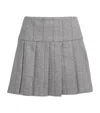 Max & Co Wool-blend Pleated Mini Skirt In Gray