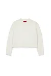 Max & Co Pullover Mit Rundem Ausschnitt In White