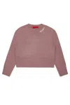 Max & Co Wool Blend Pullover With Embroidered Logo In Pink