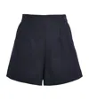 Max & Co Wool-blend Shorts In Blue