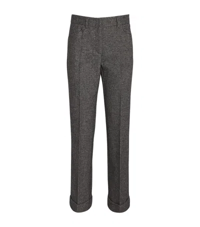 Max & Co Wool-blend Trousers In Black