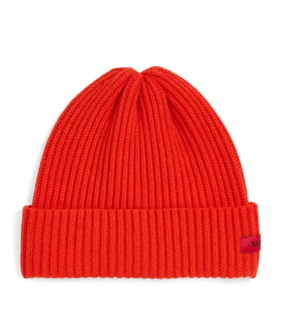 Max & Co Wool-cashmere Beanie In Yellow