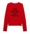 Max & Co Wool-cashmere Embroidered Sweater In Red