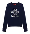 Max & Co Wool-cashmere Embroidered Sweater In Blue