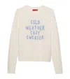 Max & Co Wool-cashmere Embroidered Sweater In White