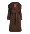 Max & Co Wool-cashmere Wrap Coat In Brown