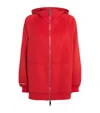 Max & Co Wool-cashmere Zip-up Hoodie In Red