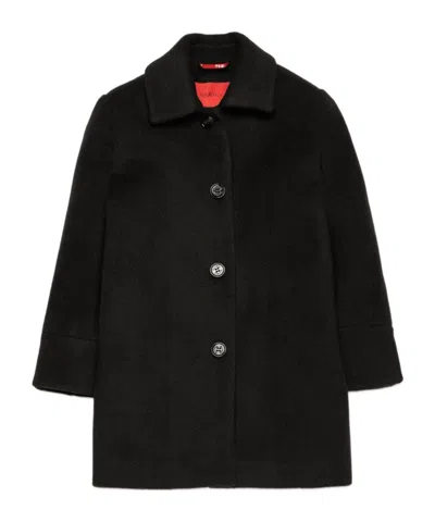 Max & Co Kids' Wool Coat In Black