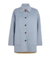 Max & Co . Wool Short Coat In Blue