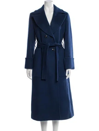 Pre-owned Max & Co Wool Coat In Blue