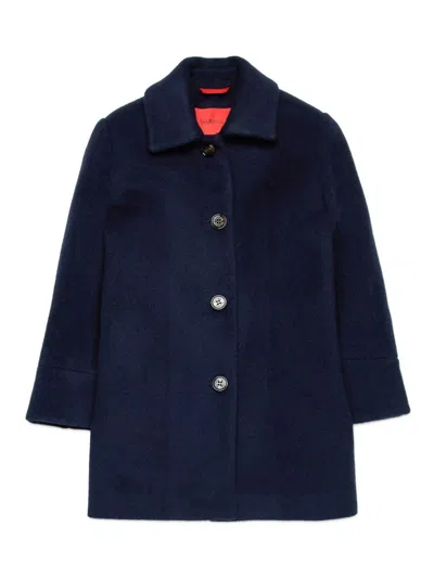 Max & Co Kids' Wool Coat In Blue