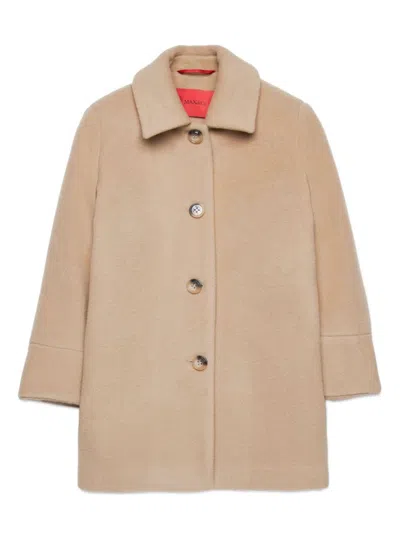 Max & Co Kids' Wool Coat In Beige
