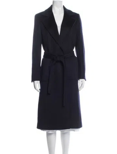 Pre-owned Max & Co Wool Coat W/ Tags In Blue