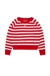 Max & Co Striped Wool Sweater In Red
