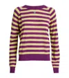 MAX & CO MAX & CO. WOOL CREW-NECK STRIPED SWEATER