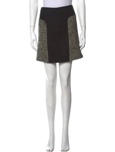 Pre-owned Max & Co Wool Mini Skirt In Blue/pink/purple
