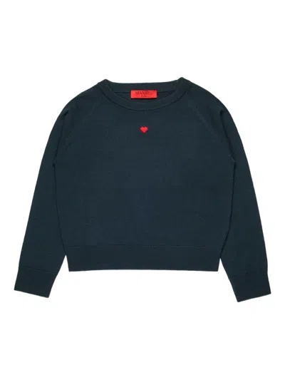 Max & Co Kids' Wool Sweatshirt In Blue
