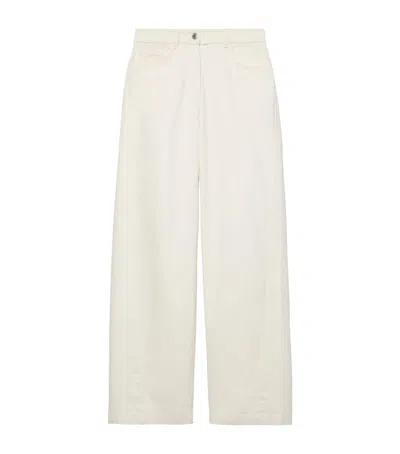 Max & Co . Wool-blend Straight Leg Trousers In White
