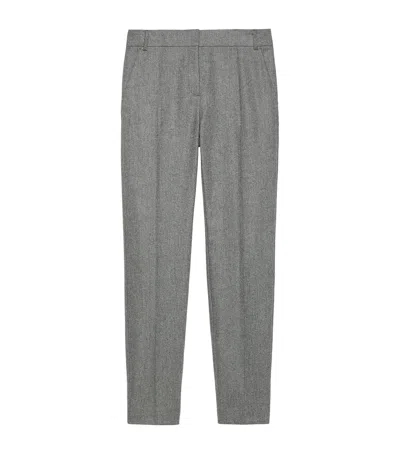 Max & Co . Wool-blend Tailored Trousers In Gray