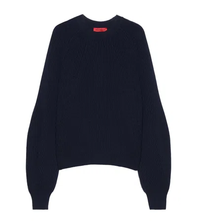 Max & Co . Wool-cashmere Sweater In Navy