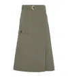 Max & Co Wrap Midi Skirt In Green