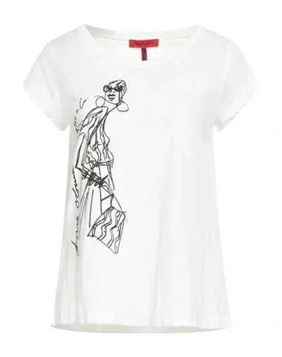 Max & Co. X Duro Olowu Woman T-shirt White Size L Cotton
