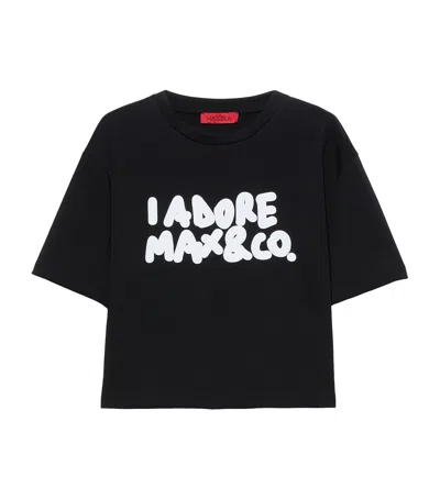 Max & Co . X Pietro Terzini Printed T-shirt In Black