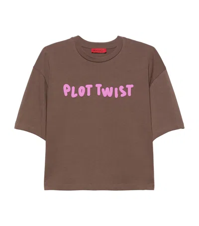 Max & Co . X Pietro Terzini Printed T-shirt In Brown