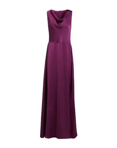 Max & Co . York Woman Maxi Dress Deep Purple Size 6 Polyester