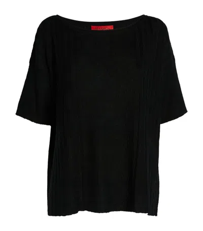 Max & Co Linen-blend Sweater In Black