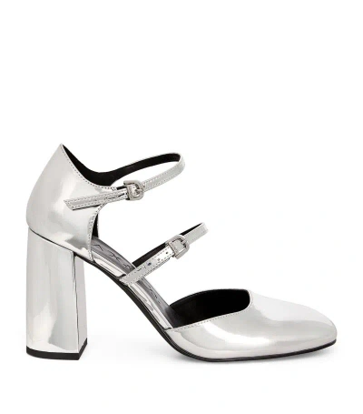 Max & Co Patent Brighton Heeled Mary Janes 90 In Metallic