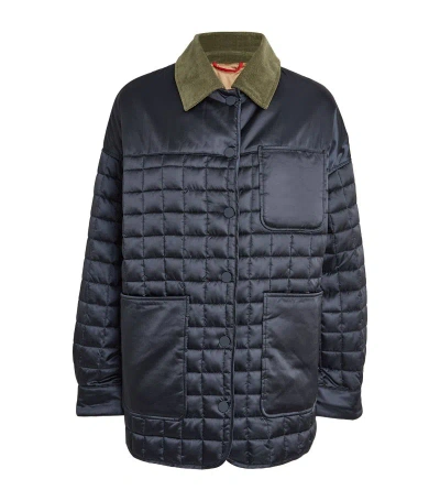 Max & Co Reversible Quilted Jacket In Blue