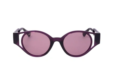Max & Co Max&co. Round Rrame Sunglasses In Purple