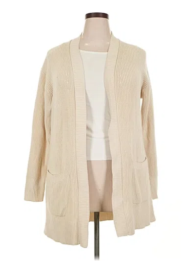 Pre-owned Max & Mia Cardigan Sweater In White