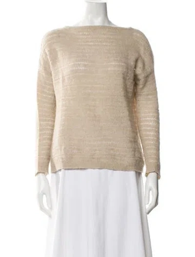 Pre-owned Max & Moi Bateau Neckline Sweater In Neutral