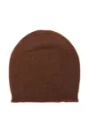 Max & Moi Brushed-cashmere Beanie Hat In Brown