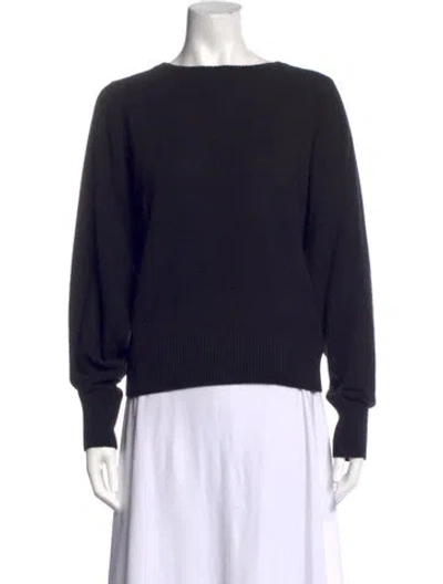 Pre-owned Max & Moi Cashmere Crew Neck Sweater In Black
