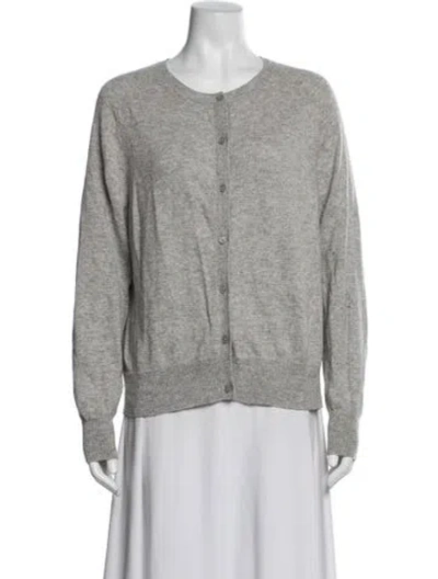 Pre-owned Max & Moi Cashmere Crew Neck Sweater In Gray