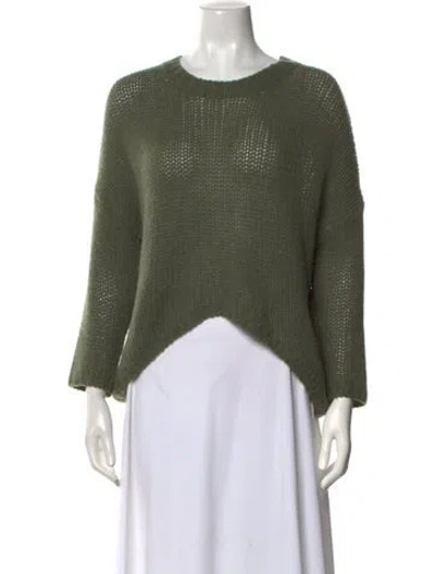 Pre-owned Max & Moi Cashmere Crew Neck Sweater In Green