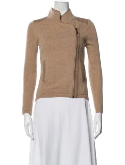 Pre-owned Max & Moi Cashmere Mock Neck Sweater In Neutral