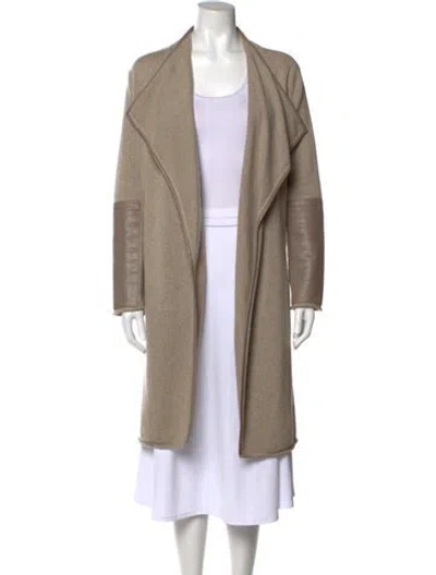Pre-owned Max & Moi Cashmere Open Front Sweater In Neutrals