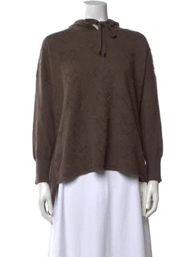 Pre-owned Max & Moi Cashmere Patterned Sweater In Brown