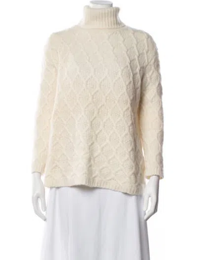 Pre-owned Max & Moi Cashmere Patterned Sweater In Neutrals