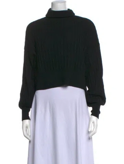 Pre-owned Max & Moi Cashmere Turtleneck Sweater In Black